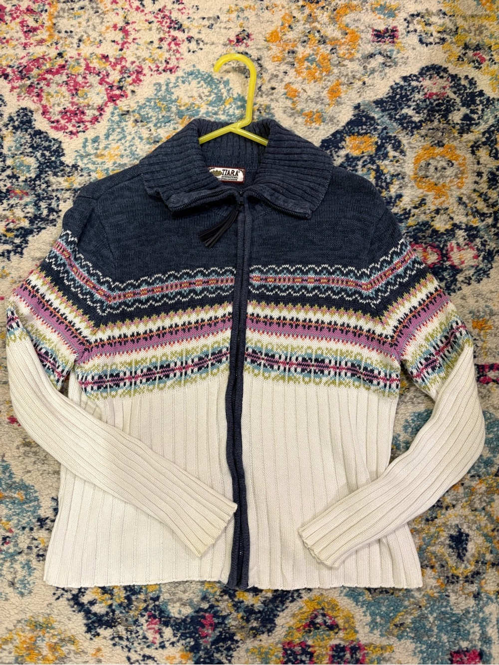 Multicolored Zip Up